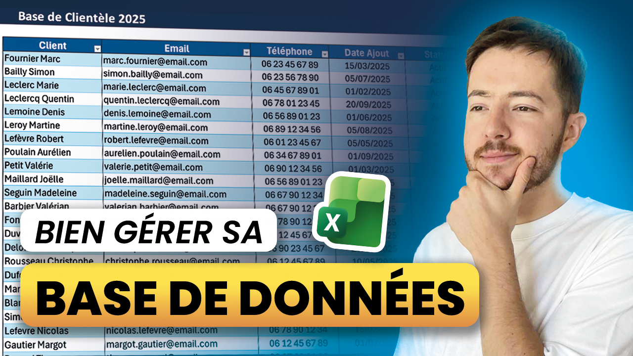 Bien gérer sa base de données sur Excel