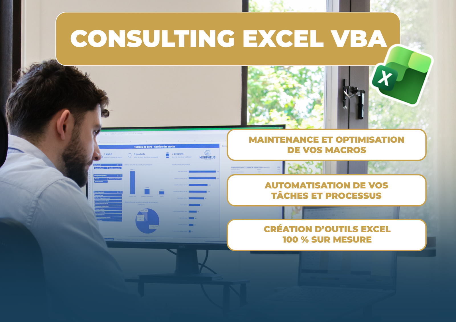 Notre expert Excel VBA entrain d'optimiser les macros d'un fichier Excel d'un client